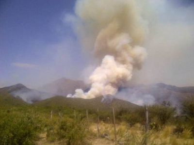 Bomberos de seis localidades combatieron un incendio cerca de Papagayos 