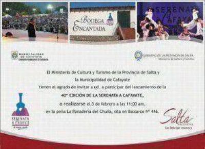 Se lanzar� este lunes la 40 edici�n de la Serenata a Cafayate