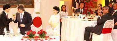 Ferraresi particip� de una cena en homenaje a los pr�ncipes de Jap�n
