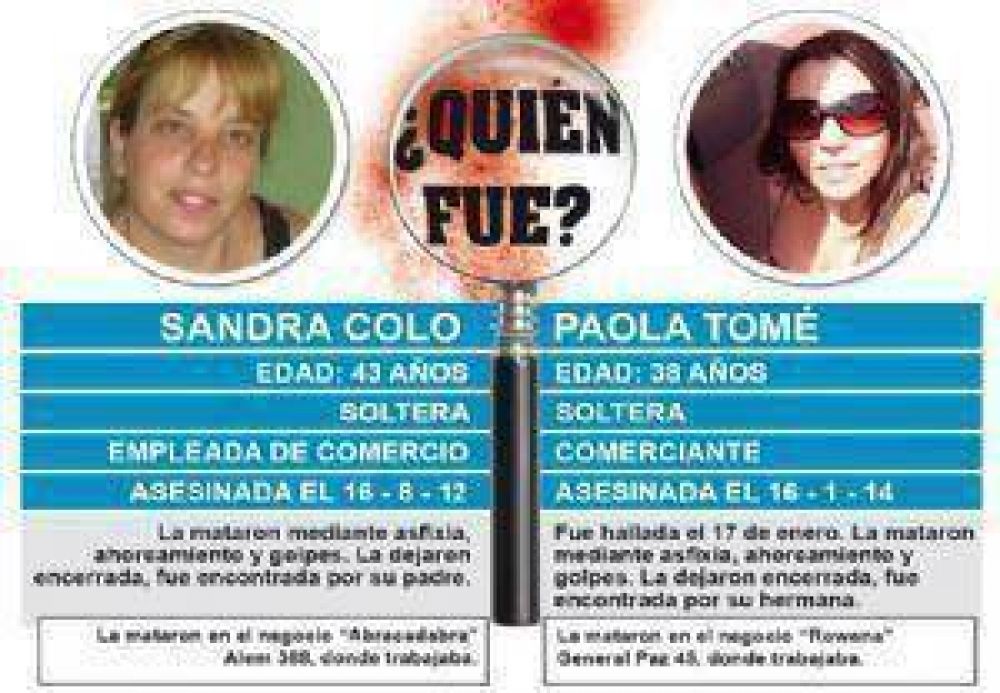 Un mismo hombre est� implicado en los cr�menes de Paola Tom� y Sandra Colo
