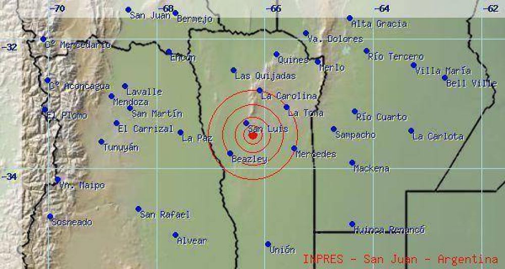 Se registr� un sismo con epicentro cerca de la ciudad