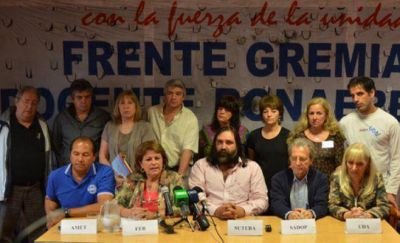 El Frente Gremial Docente Bonaerense exigió una convocatoria a paritarias