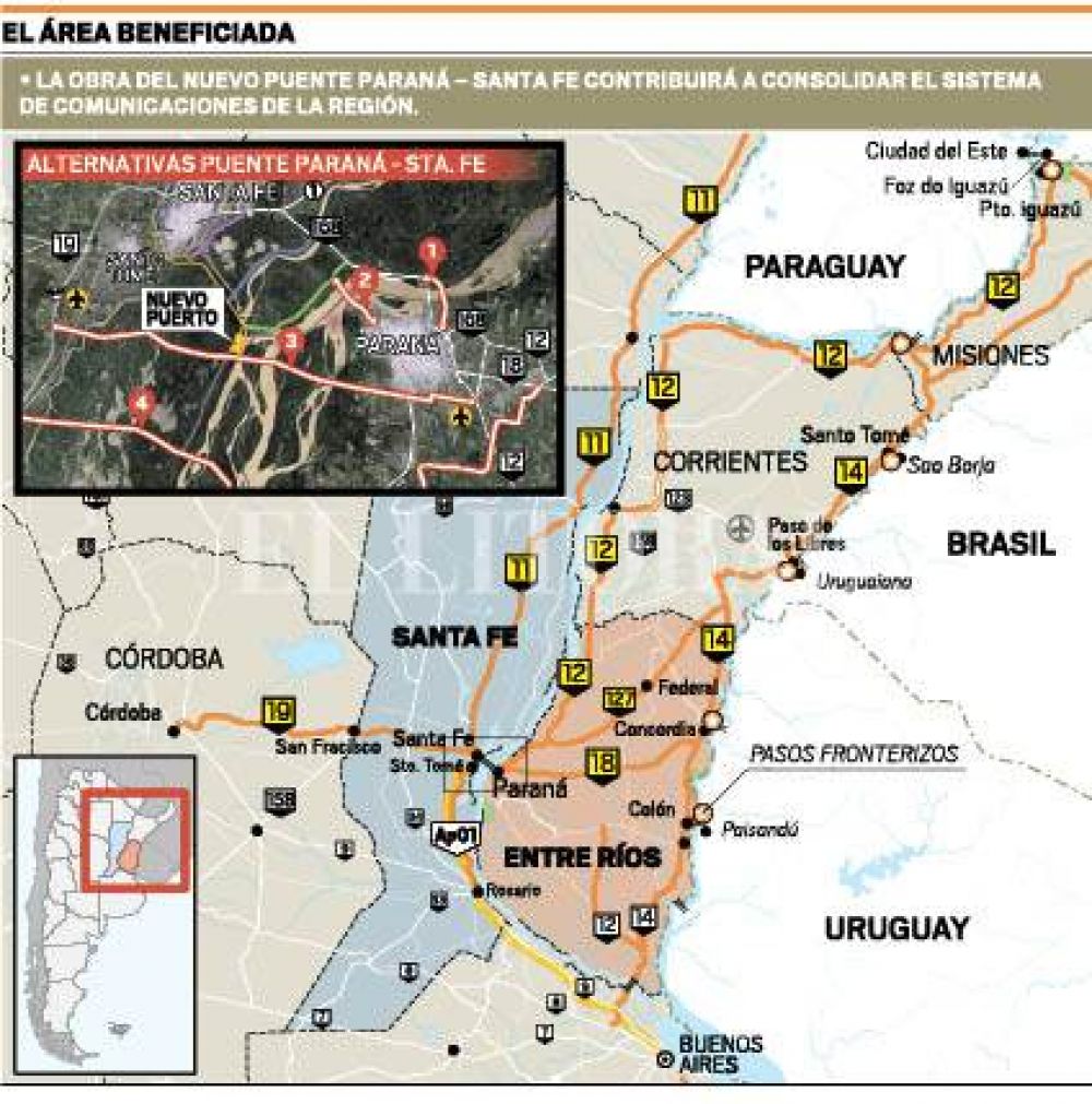 Puente Paran�-Santa Fe: es muy importante capitalizar inversiones