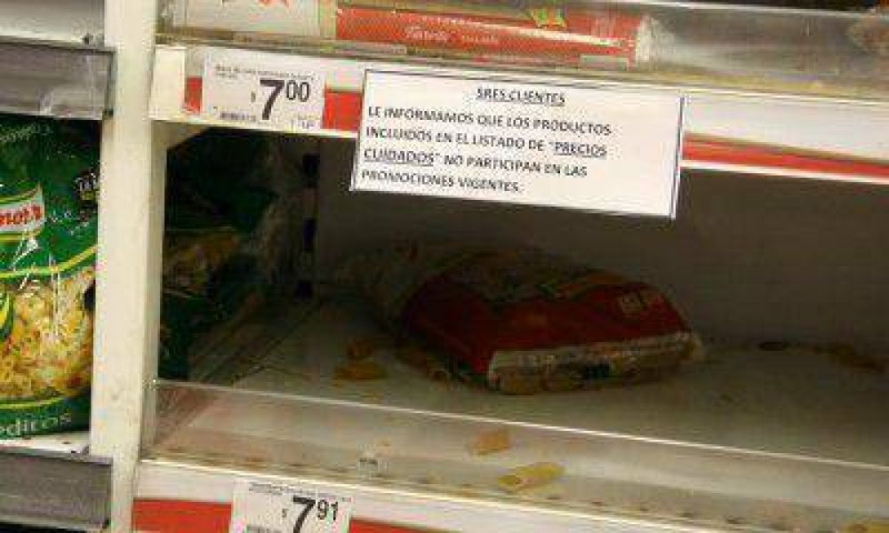 Hay faltante de algunos productos de los �Precios Cuidados� en los supermercados