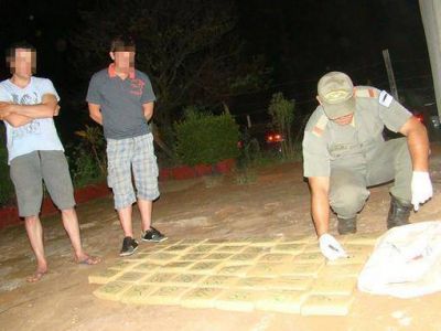 Gendarmer�a secuestr� 65 kilos de marihuana en Santo Pip� y detuvo a un hombre en Formosa