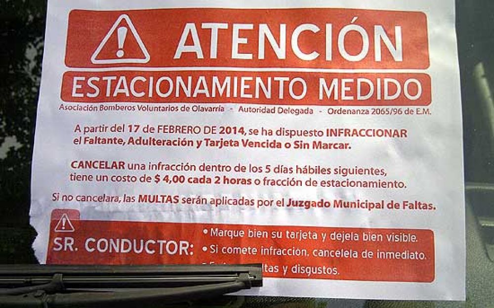 A partir del pr�ximo lunes comienzan las multas por el estacionamiento medido