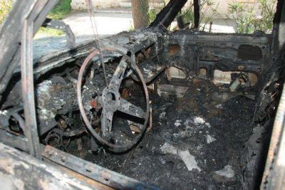 Quemaron una camioneta