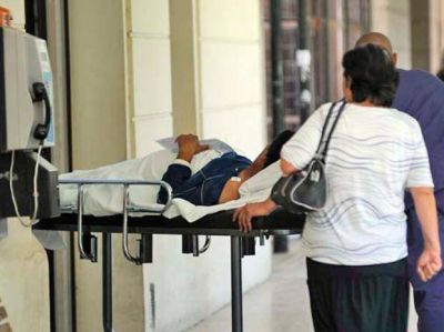 Cayeron orina y sangre desde el techo en la terapia del policl�nico Centenario