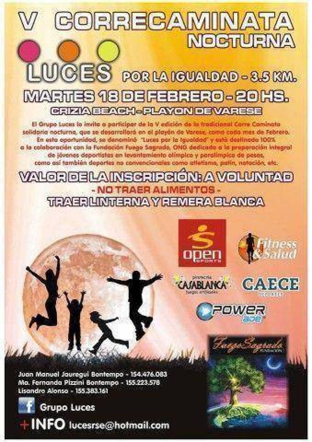 Se viene la V Edici�n de la Correcaminata Luces