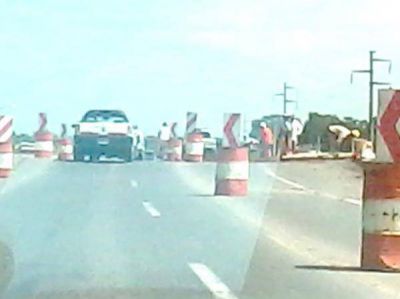 Comenzaron las obras en el puente del arroyo �El Potrero� sobre Ruta 6