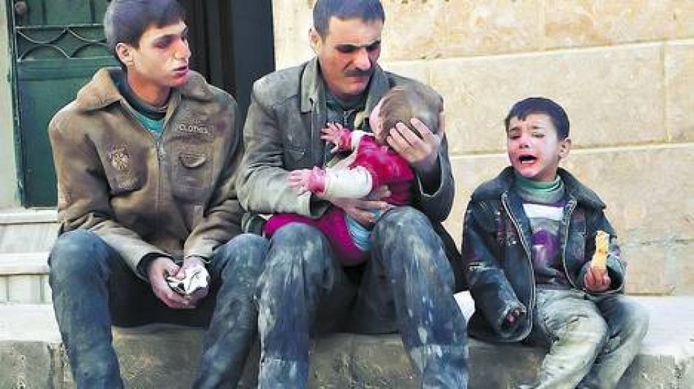 Una impactante imagen del desastre de la guerra en Aleppo
