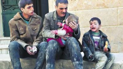 Una impactante imagen del desastre de la guerra en Aleppo