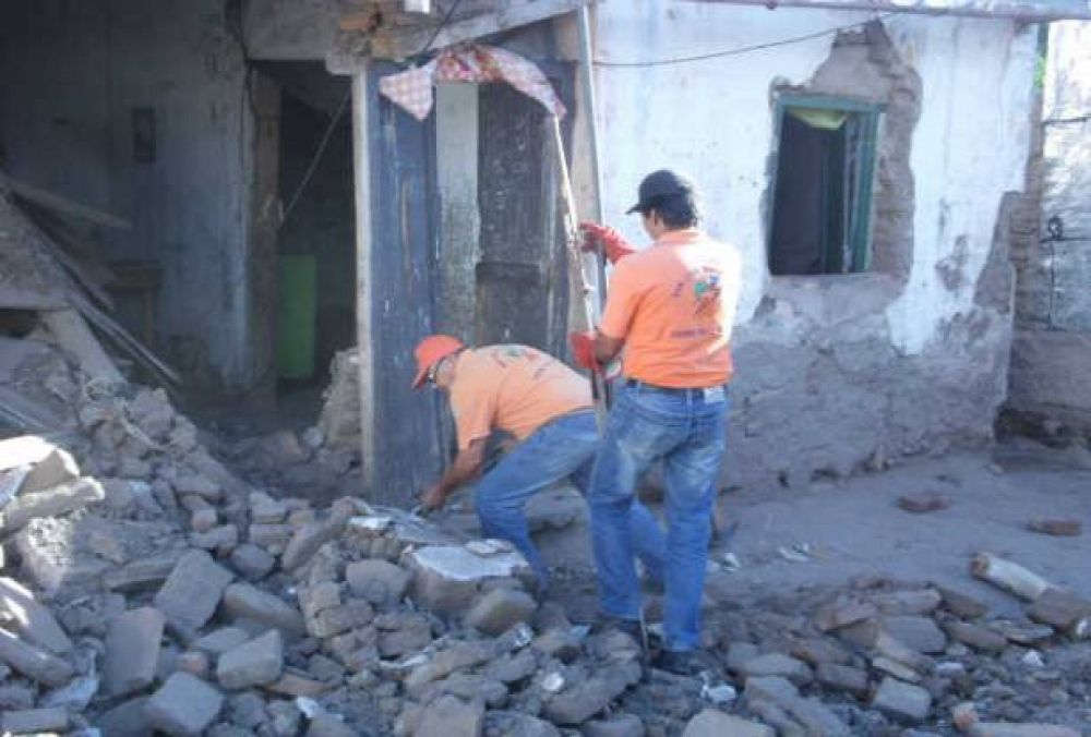 Temporal: se normaliza la situaci�n en San Luis y ya no hay familias evacuadas