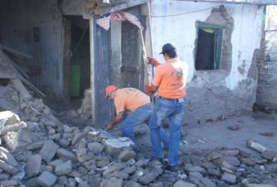 Temporal: se normaliza la situaci�n en San Luis y ya no hay familias evacuadas