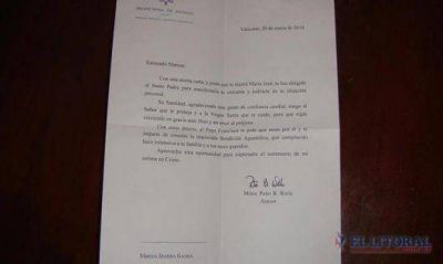 Exclusivo: El Papa respondi� a una carta de un chico mercede�o