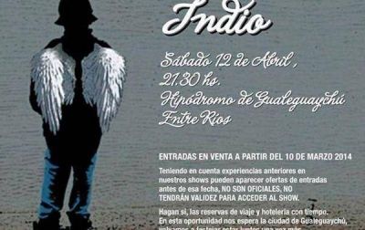 En Gualeguaych� se preparan para recibir al Indio Solari y 200.000 personas m�s