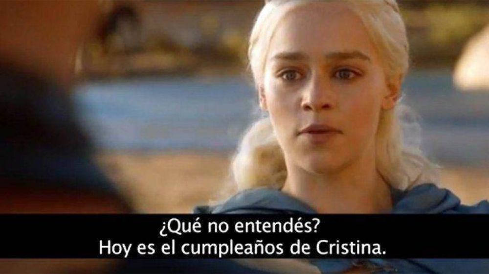 La militancia kirchnerista celebra el cumplea�os de Cristina con una parodia de Game of Thrones