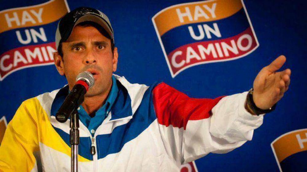 Henrique Capriles: "No voy al di�logo con una pistola en la cabeza"