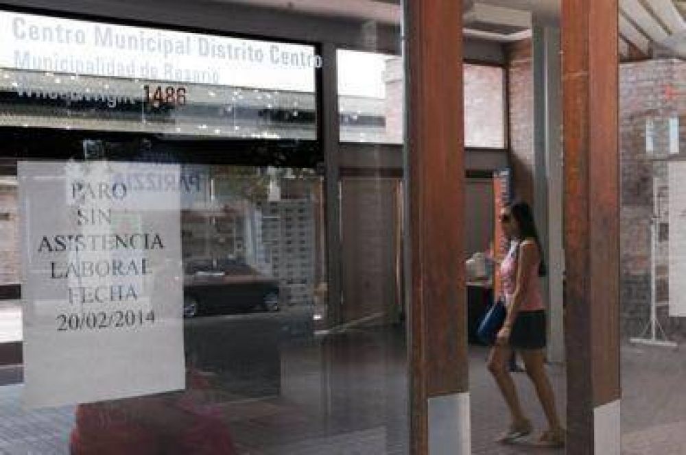 Oficinas vac�as por el paro municipal