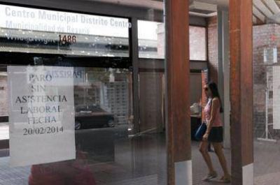 Oficinas vac�as por el paro municipal