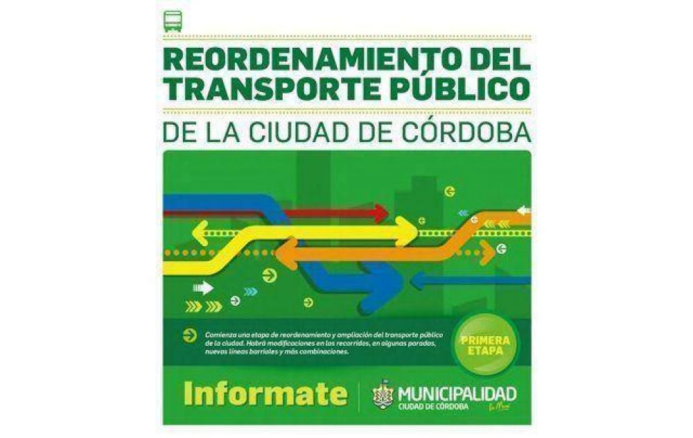 Conoc� los nuevos recorridos del transporte en C�rdoba