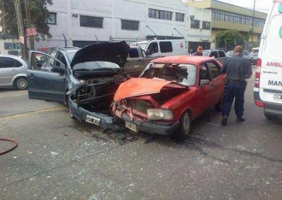 Varios lesionados en un violento choque en San Fernando 