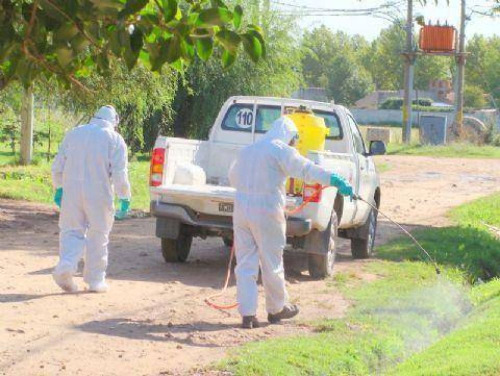 Desinfecci�n en barrios de la ciudad