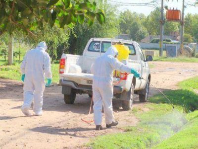Desinfecci�n en barrios de la ciudad