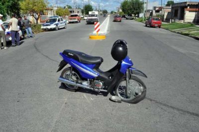 Una mujer herida en un choque