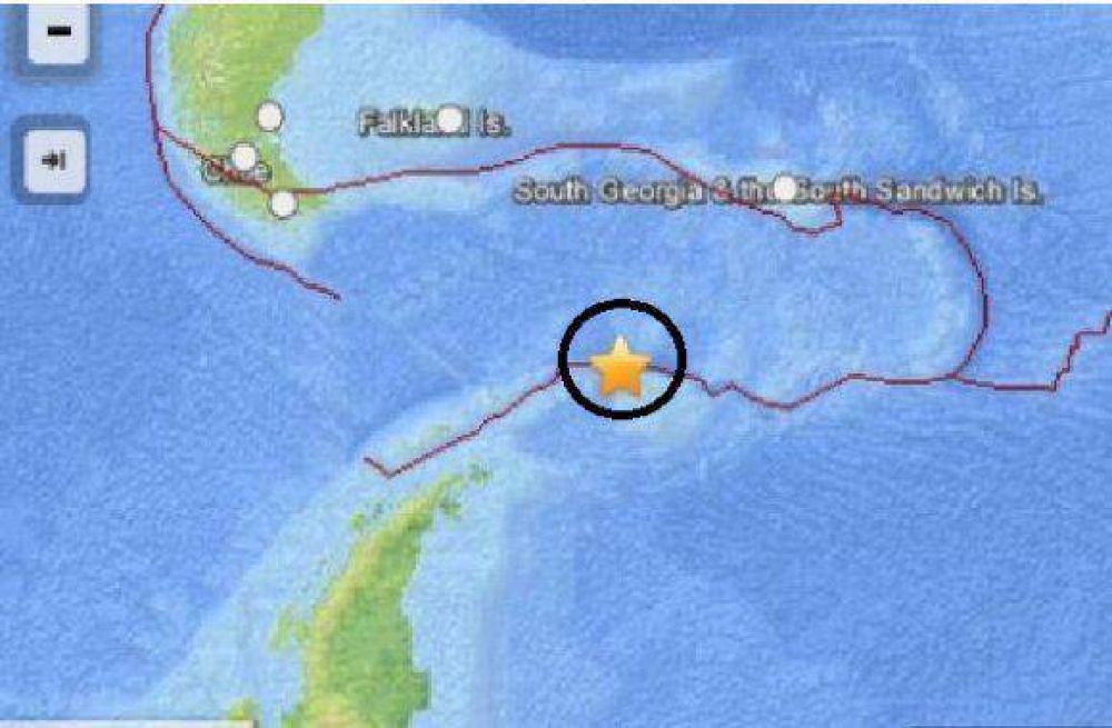 Sismo de magnitud 5,5 en el Atl�ntico Sur