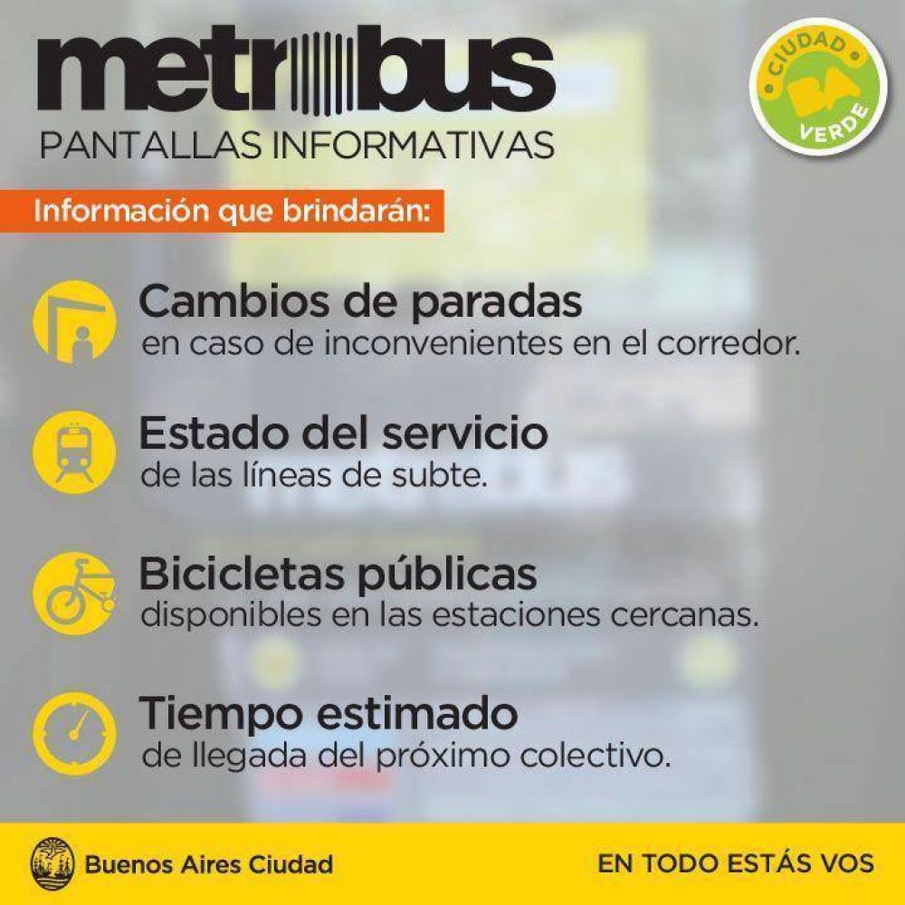 Las pantallas led hacen m�s f�ciles los viajes en el Metrob�s