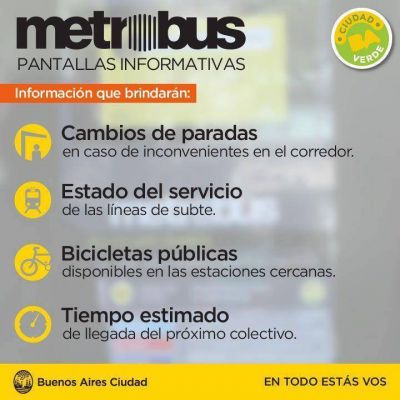 Las pantallas led hacen m�s f�ciles los viajes en el Metrob�s