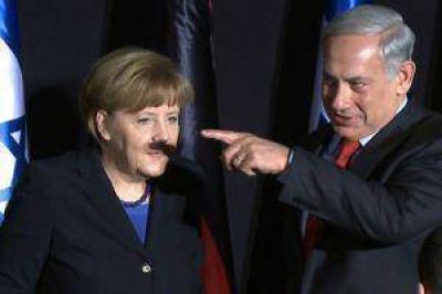 Curiosa foto de Merkel y Netanyahu recorre el mundo