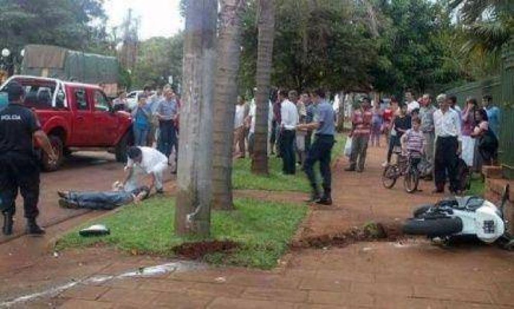 Ober�: Falleci� el motociclista que protagoniz� el accidente ayer 