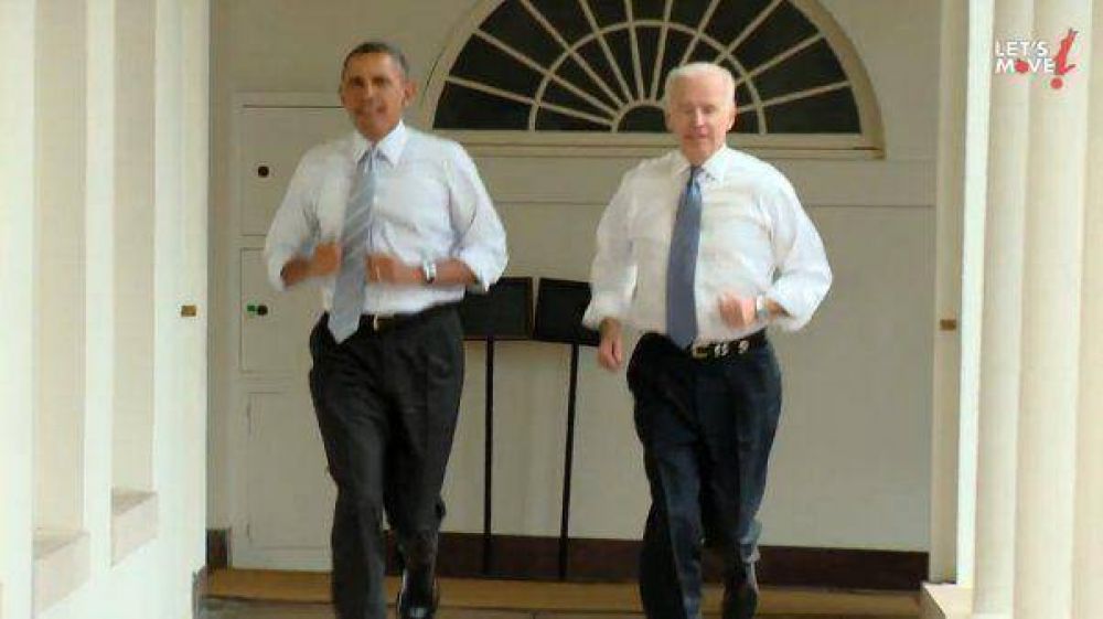 Obama y su vice grabaron un video en el que hacen ejercicio