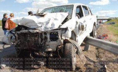 Once personas resultaron heridas en un choque en el cruce de las rutas 7 y 188