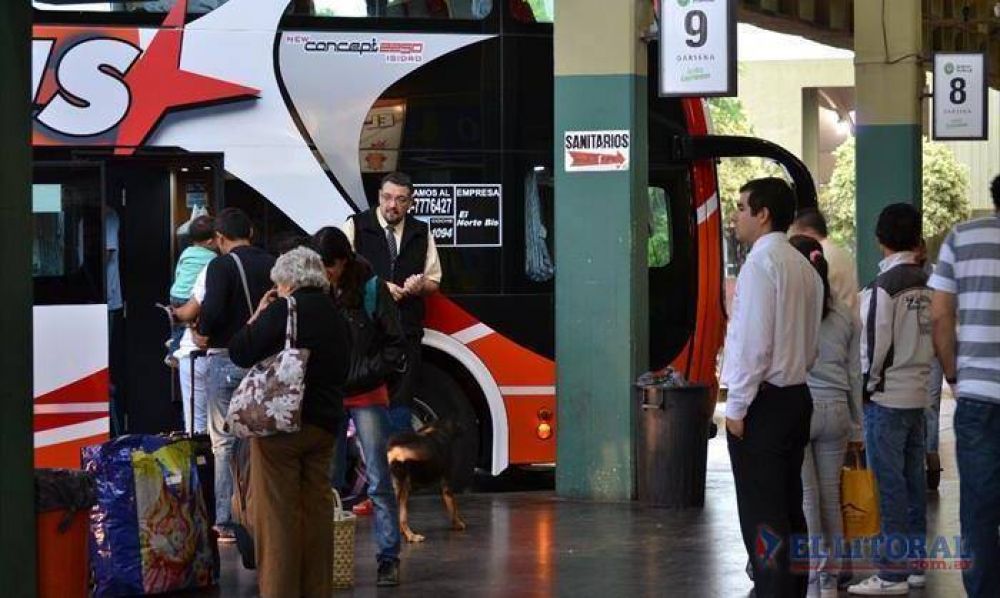 Ms de 1.500 mnibus pasaron por la terminal durante el fin de semana