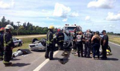 Accidente fatal: Dos muertos tras vuelco en Ruta 9