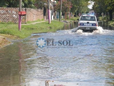 Calles anegadas por la lluvia