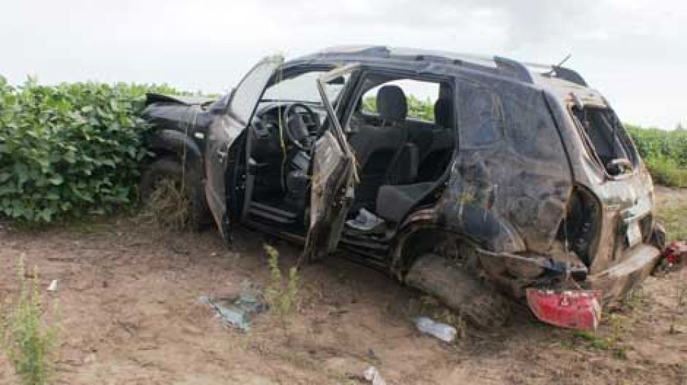 Volc� una camioneta en la Ruta Nacional N� 5 