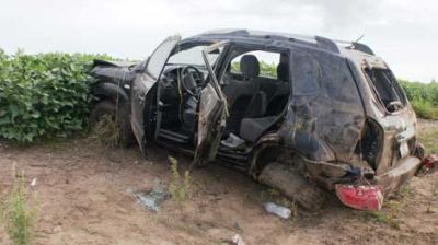 Volc� una camioneta en la Ruta Nacional N� 5 