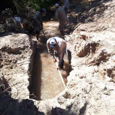IPALAR continua los trabajos para reestablecer el servicio de riesgo en Aimogasta
