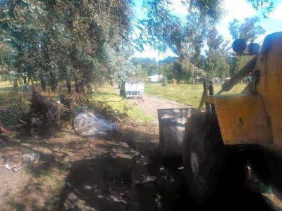 El Municipio prosigue con las tareas de limpieza de basurales en barrios del Sur