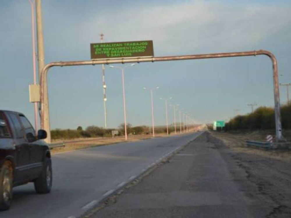 Avanza la repavimentaci�n de la traza de asfalto de la ruta 7