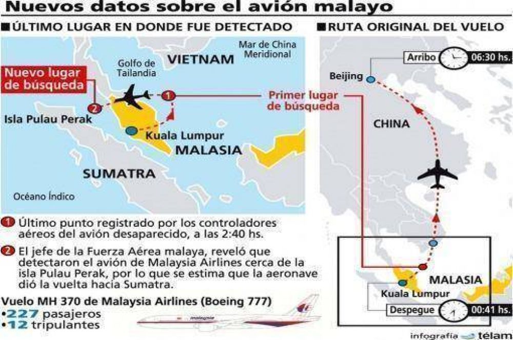 La Fuerza A�rea malaya dice que el avi�n desaparecido cambi� de curso