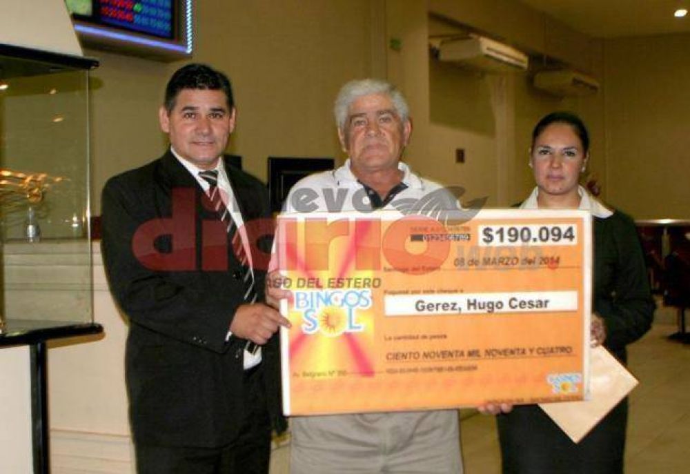Un apostador del bingo se llev� el pozo acumulado de $190.094