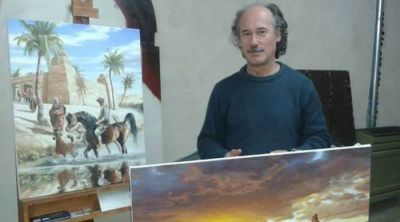 Un pintor de Tornquist le hace cuadros a pedido a un jeque �rabe