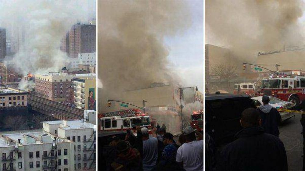 Terror en Nueva York: explosi�n y derrumbe en Manhattan deja dos muertos y 17 heridos