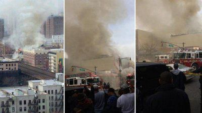 Terror en Nueva York: explosi�n y derrumbe en Manhattan deja dos muertos y 17 heridos