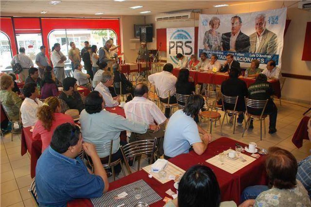 Oscar Folloni: "El PRS est� dando muestras de unidad en toda la provincia". 